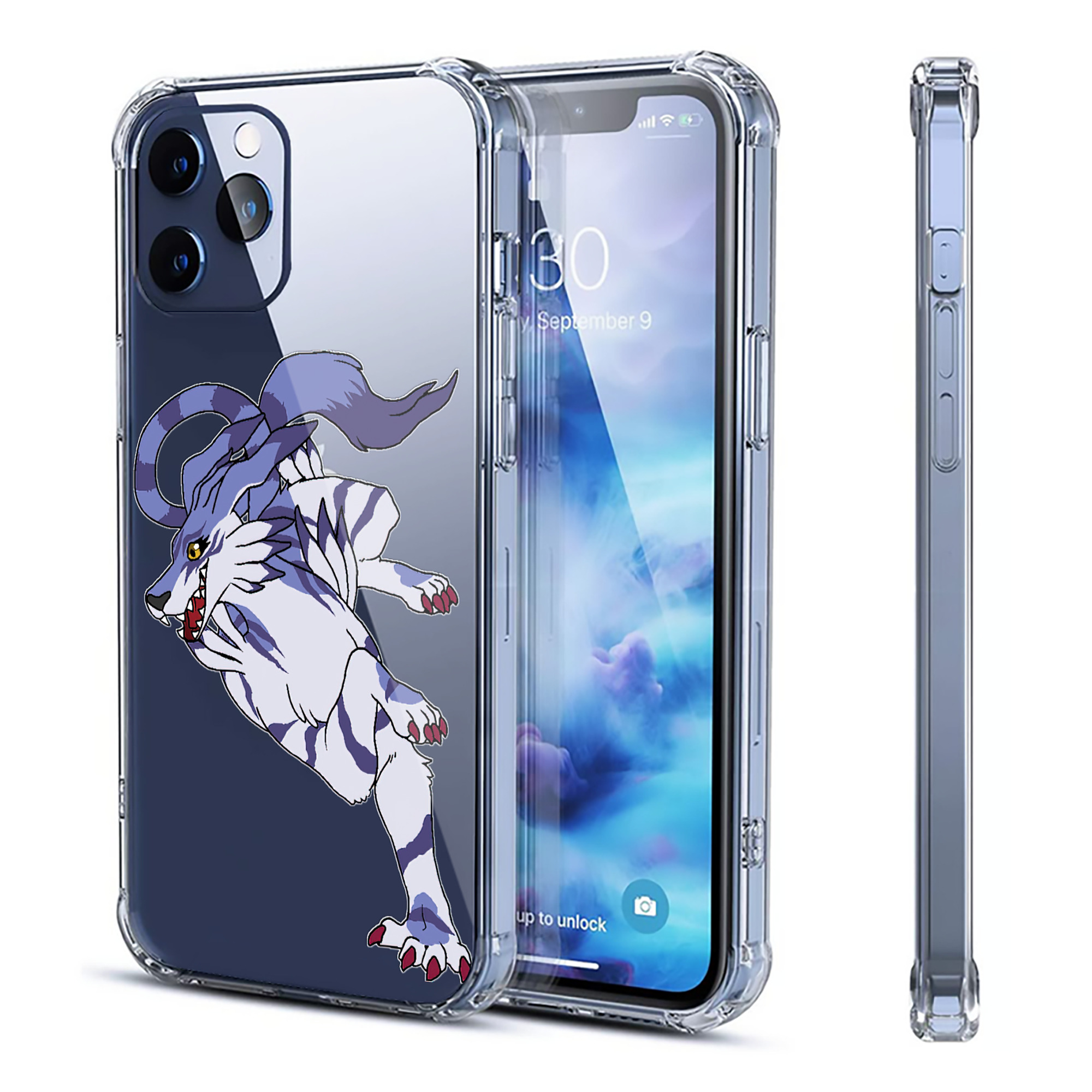 （画像用） Digimon デジタルモンスター/デジモン 【iPhone 12シリーズ対応】透明スマホケース（クリアソフトケース）